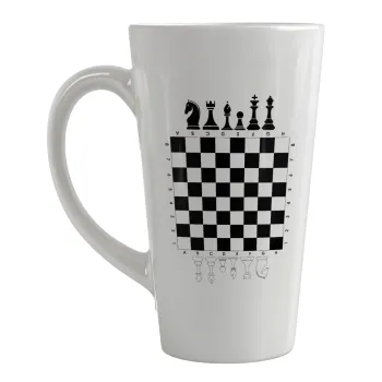 Chess, Κούπα κωνική Latte Μεγάλη, κεραμική, 450ml