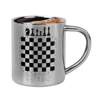 Chess, Double-wall metal cup for espresso (220ml)