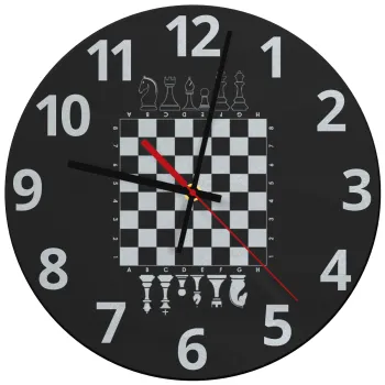 Chess, Ρολόι τοίχου γυάλινο (30cm)