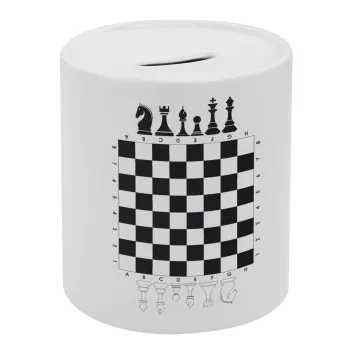 Σκάκι, Κουμπαράς πορσελάνης με τάπα