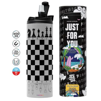 Chess, Tumbler stainless steel GREY 600ml