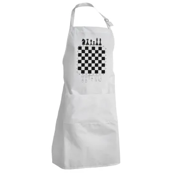 Chess, Adult Chef Apron (with sliders and 2 pockets)