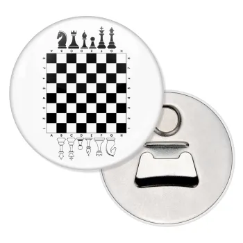 Chess, Μαγνητάκι και ανοιχτήρι μπύρας στρογγυλό διάστασης 5,9cm