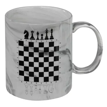 Σκάκι, Κούπα κεραμική, marble style (μάρμαρο), 330ml