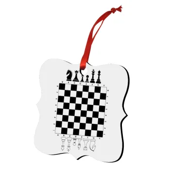 Σκάκι, Στολίδι Χριστουγεννιάτικο στολίδι polygon ξύλινο 7.5cm