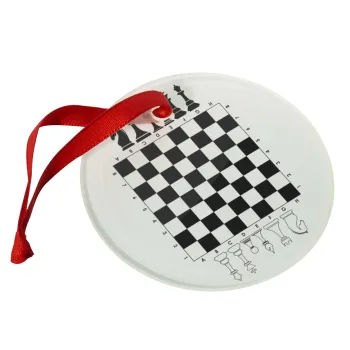 Chess, Christmas ornament glass 9cm