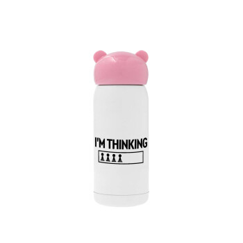 I'm thinking, Pink stainless steel thermal flask, 320ml