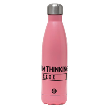I'm thinking, Metal mug thermos Pink Mat (Stainless steel), double wall, 500ml