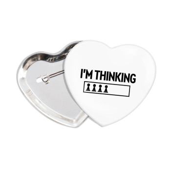 I'm thinking, Κονκάρδα παραμάνα καρδιά (57x52mm)