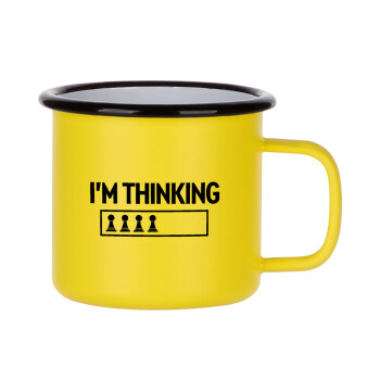 I'm thinking, Metallic enamel MATT Yellow cup 360ml