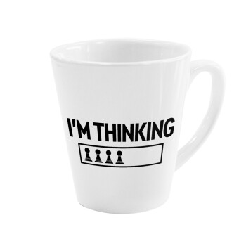 I'm thinking, Κούπα κωνική Latte Λευκή, κεραμική, 300ml