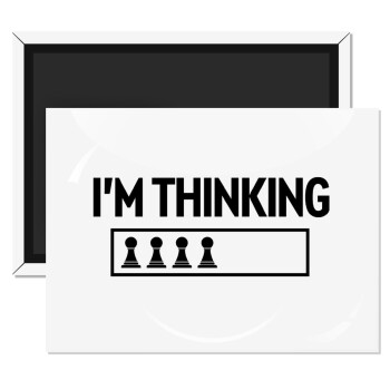 I'm thinking, Ορθογώνιο μαγνητάκι ψυγείου διάστασης 9x6cm