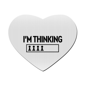 I'm thinking, Mousepad heart 23x20cm