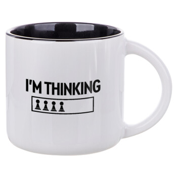 I'm thinking, Κούπα κεραμική 400ml Λευκή/Μαύρη