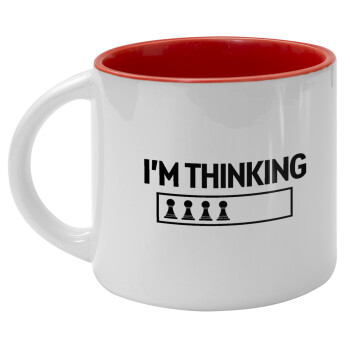 I'm thinking, Κούπα κεραμική 400ml Λευκή/Κόκκινη