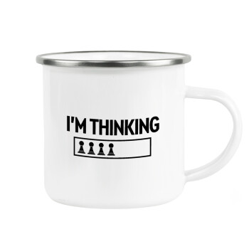 I'm thinking, Metallic enamel cup white 360ml