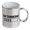 Mug ceramic, silver mirror, 330ml