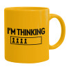 Ceramic coffee mug yellow, 330ml
