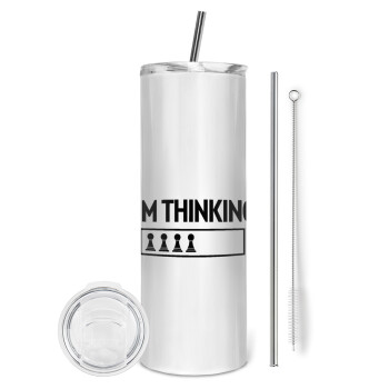 I'm thinking, Eco friendly stainless steel tumbler 600ml, with metal straw & cleaning brush