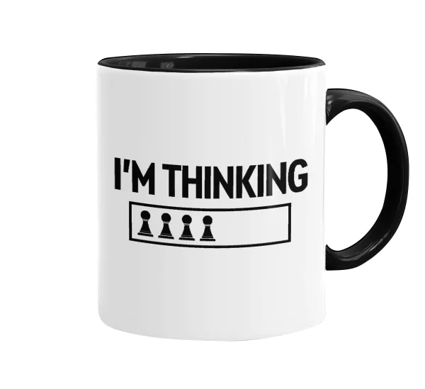 I'm thinking — Mug colored black, ceramic, 330ml