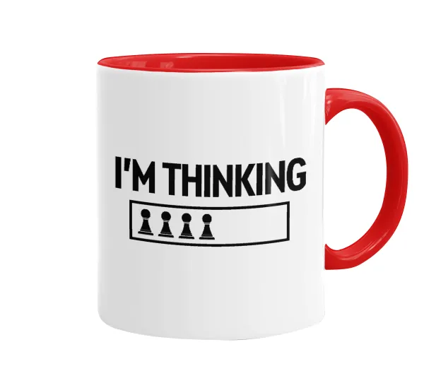 I'm thinking — Mug colored red, ceramic, 330ml