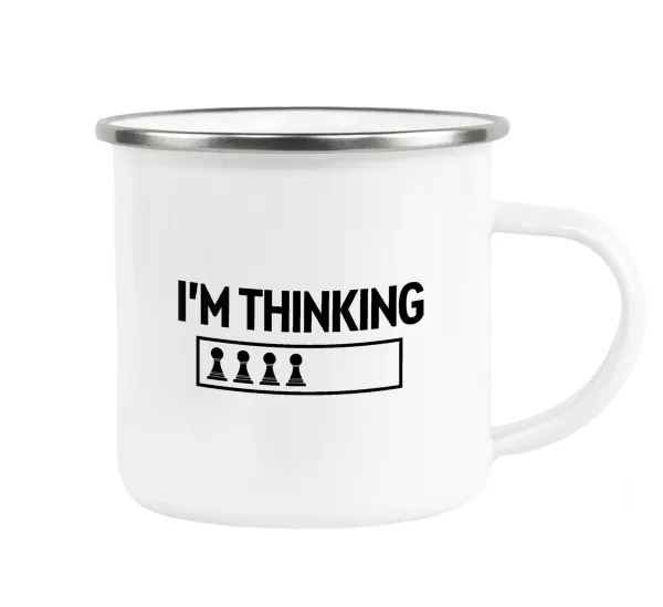 I'm thinking — Metallic enamel cup white 360ml