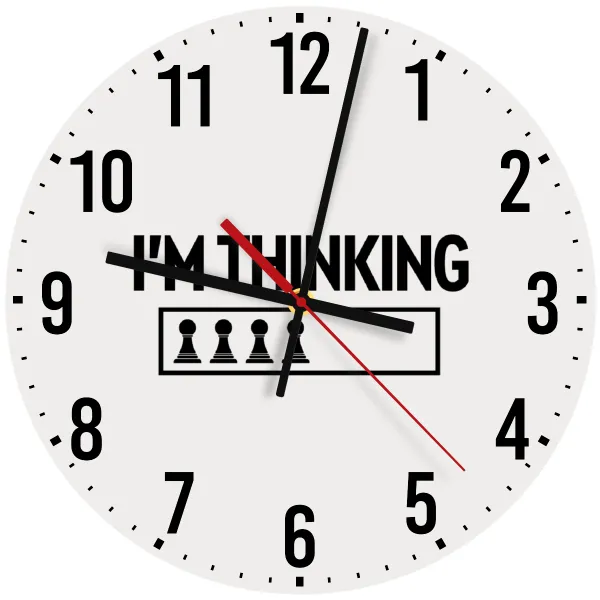 I'm thinking — Wooden wall clock (30cm)