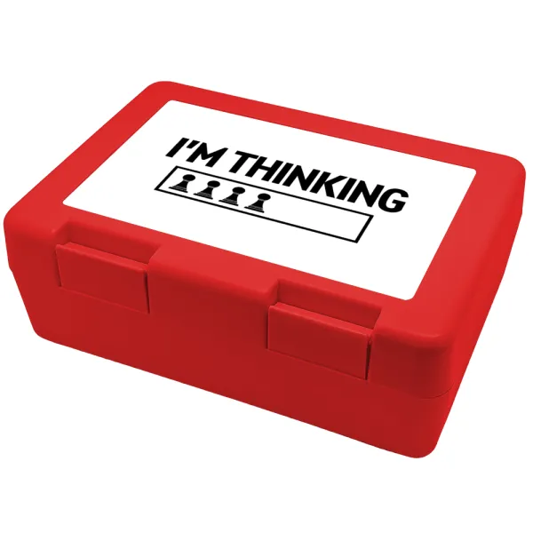 I'm thinking — Παιδικό δοχείο κολατσιού ΚΟΚΚΙΝΟ 185x128x65mm (BPA free πλαστικό)
