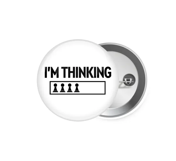 I'm thinking — Pin badge, 5.9cm