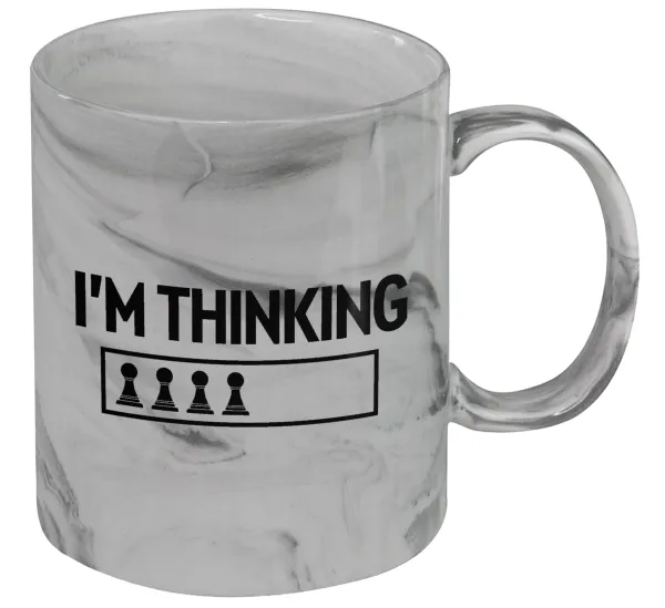 I'm thinking — Κούπα κεραμική, marble style (μάρμαρο), 330ml