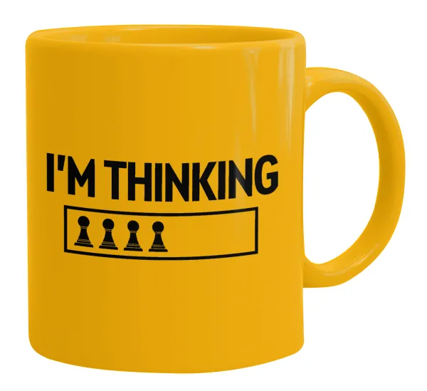 I'm thinking — Ceramic coffee mug yellow, 330ml