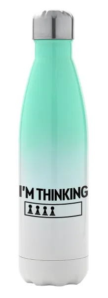 I'm thinking — Metal mug thermos Green/White (Stainless steel), double wall, 500ml