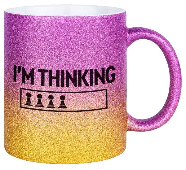 I'm thinking — Κούπα Χρυσή/Ροζ Glitter, κεραμική, 330ml