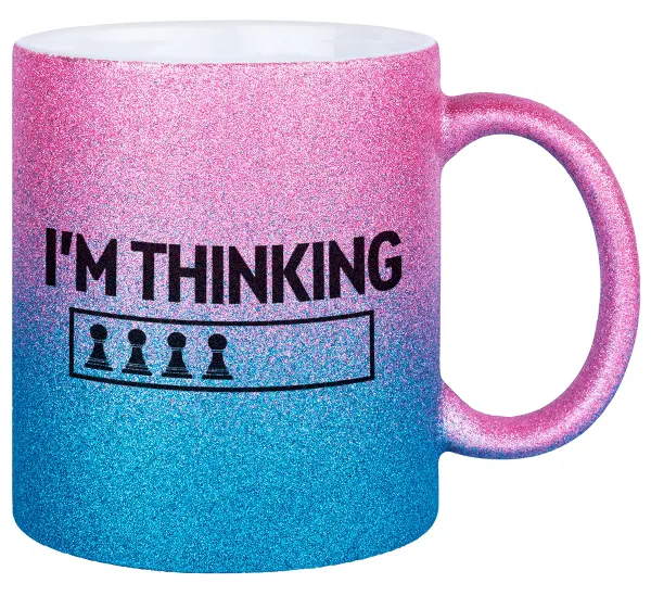 I'm thinking — Κούπα Χρυσή/Μπλε Glitter, κεραμική, 330ml