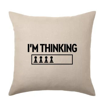 I'm thinking, Μαξιλάρι καναπέ ΛΙΝΟ 40x40cm περιέχεται το  γέμισμα