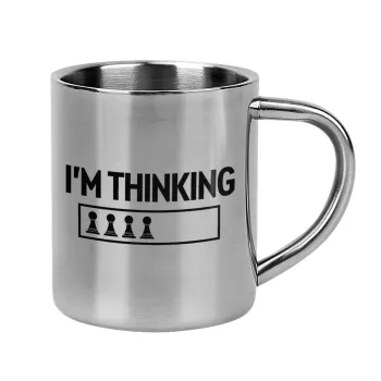 I'm thinking, Mug Stainless steel double wall 300ml