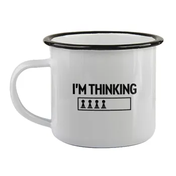 I'm thinking, Κούπα εμαγιέ με μαύρο χείλος 360ml