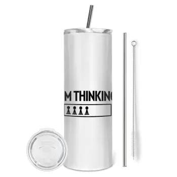 I'm thinking, Tumbler stainless steel 600ml, with metal straw & cleaning brush