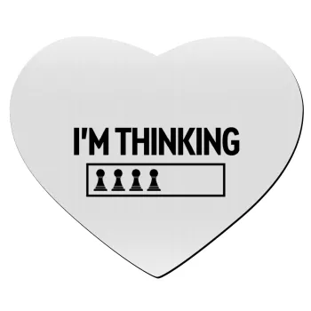 I'm thinking, Mousepad heart 23x20cm