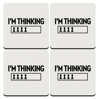 I'm thinking, ΣΕΤ 4 Σουβέρ ξύλινα τετράγωνα (9cm)