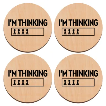 I'm thinking, ΣΕΤ x4 Σουβέρ ξύλινα στρογγυλά plywood (9cm)