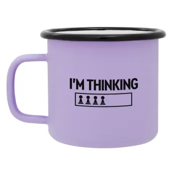 I'm thinking, Κούπα Μεταλλική εμαγιέ ΜΑΤ Light Pastel Purple 360ml