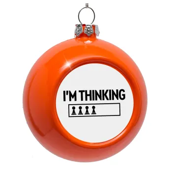 I'm thinking, Orange Christmas tree ornament bauble 8cm