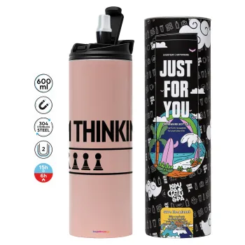 I'm thinking, Tumbler stainless steel PINK 600ml