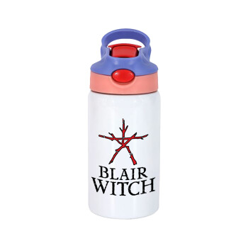 The Blair Witch Project , Children's hot water bottle, stainless steel, with safety straw, pink/purple (350ml)