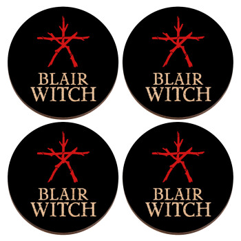 The Blair Witch Project , ΣΕΤ x4 Σουβέρ ξύλινα στρογγυλά plywood (9cm)