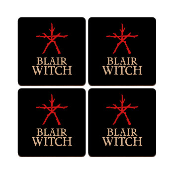 The Blair Witch Project , ΣΕΤ x4 Σουβέρ ξύλινα τετράγωνα plywood (9cm)