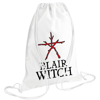 The Blair Witch Project , Τσάντα πλάτης πουγκί GYMBAG λευκή (28x40cm)