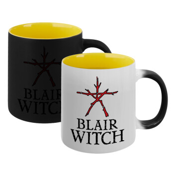 The Blair Witch Project , Κούπα Μαγική εσωτερικό κίτρινη, κεραμική 330ml που αλλάζει χρώμα με το ζεστό ρόφημα (1 τεμάχιο)
