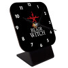Quartz Wooden table clock with hands (10cm)